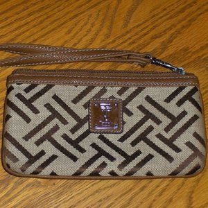 Tignanello Wristlet Brown Canvas Signature BOTTOM DOLLAR SALE!!!